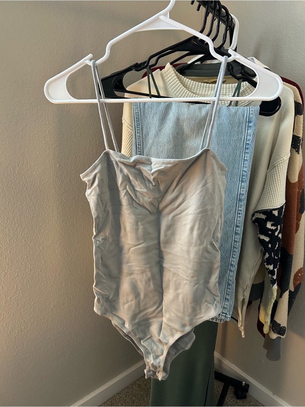 TopShop Gray Cami Bodysuit